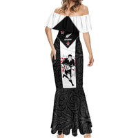 Custom New Zealand Player Rugby Mermaid Dress World Cup 2023 Maori Pattern LT05 - Polynesian Pride