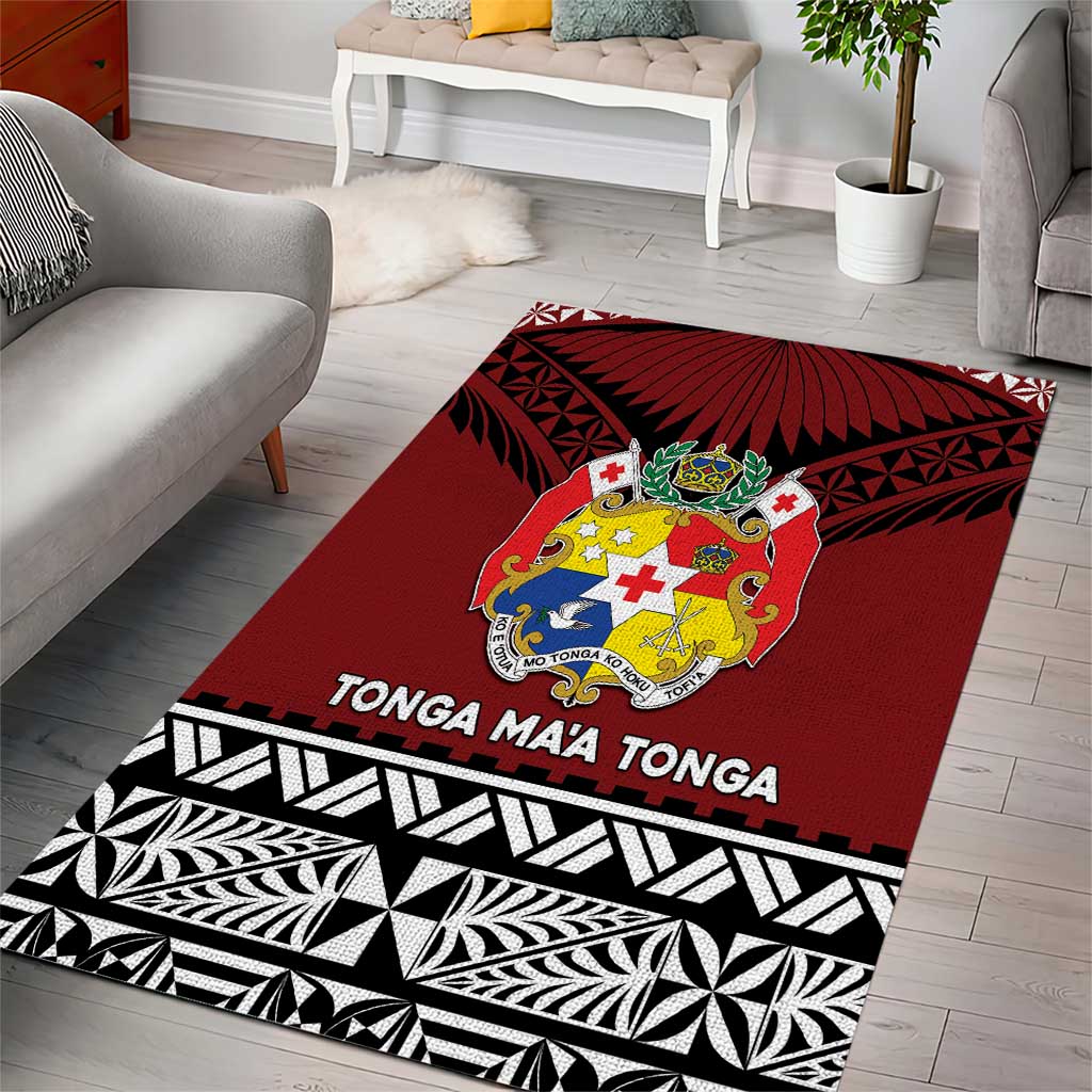Tonga Constitution Day Area Rug Tongan Kupesi Ngatu Pattern