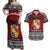 Personalised Tonga Constitution Day Couples Matching Off Shoulder Maxi Dress and Hawaiian Shirt Tongan Kupesi Ngatu Pattern