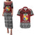 Personalised Tonga Constitution Day Couples Matching Puletasi and Hawaiian Shirt Tongan Kupesi Ngatu Pattern