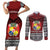 Personalised Tonga Constitution Day Couples Matching Short Sleeve Bodycon Dress and Long Sleeve Button Shirt Tongan Kupesi Ngatu Pattern