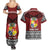 Personalised Tonga Constitution Day Couples Matching Summer Maxi Dress and Hawaiian Shirt Tongan Kupesi Ngatu Pattern