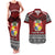 Personalised Tonga Constitution Day Couples Matching Tank Maxi Dress and Hawaiian Shirt Tongan Kupesi Ngatu Pattern