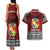 Personalised Tonga Constitution Day Couples Matching Tank Maxi Dress and Hawaiian Shirt Tongan Kupesi Ngatu Pattern