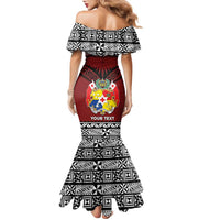 Personalised Tonga Constitution Day Family Matching Mermaid Dress and Hawaiian Shirt Tongan Kupesi Ngatu Pattern LT05 - Polynesian Pride