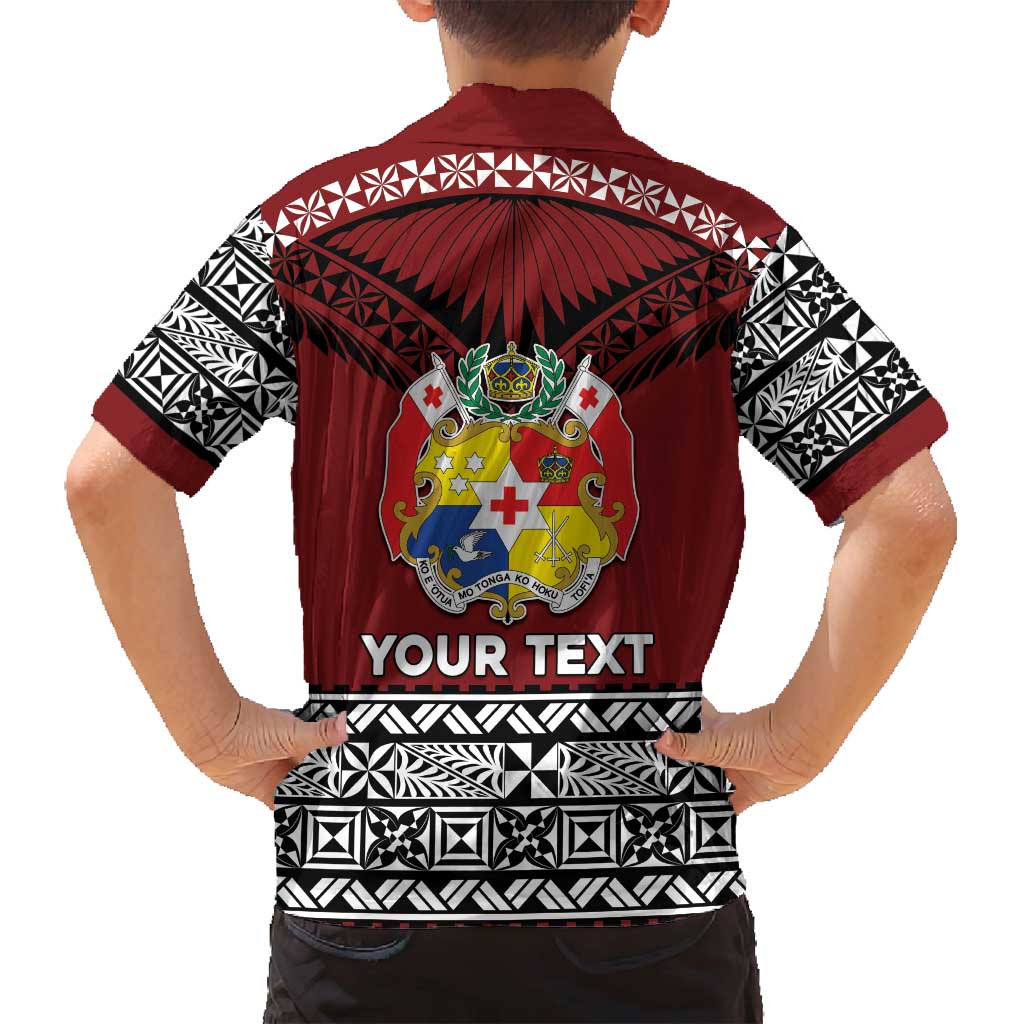 Personalised Tonga Constitution Day Family Matching Off Shoulder Maxi Dress and Hawaiian Shirt Tongan Kupesi Ngatu Pattern