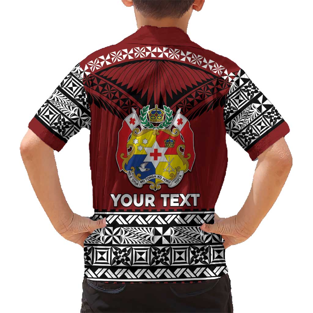 Personalised Tonga Constitution Day Family Matching Short Sleeve Bodycon Dress and Hawaiian Shirt Tongan Kupesi Ngatu Pattern LT05 - Polynesian Pride