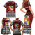 Personalised Tonga Constitution Day Family Matching Short Sleeve Bodycon Dress and Hawaiian Shirt Tongan Kupesi Ngatu Pattern