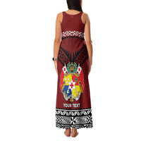 Personalised Tonga Constitution Day Family Matching Tank Maxi Dress and Hawaiian Shirt Tongan Kupesi Ngatu Pattern