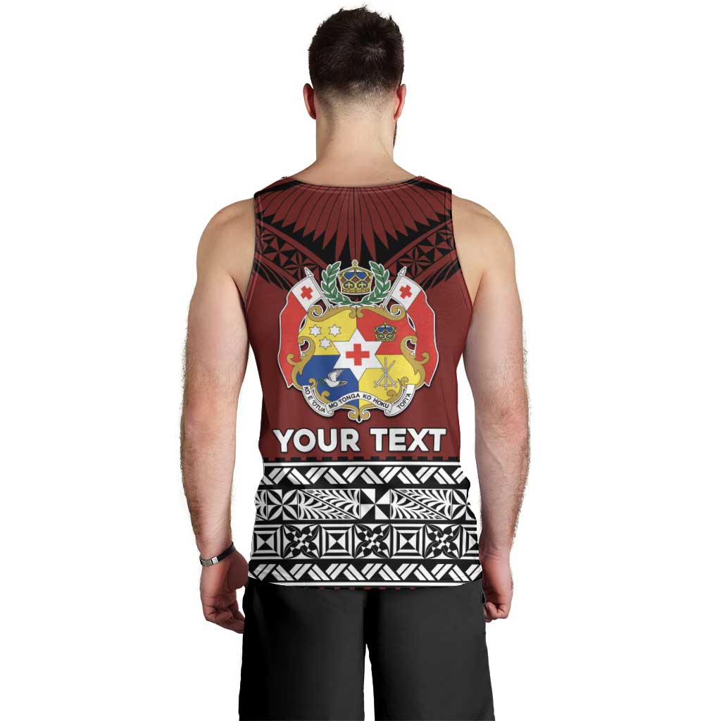 Personalised Tonga Constitution Day Men Tank Top Tongan Kupesi Ngatu Pattern