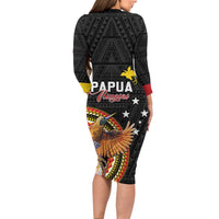Papua New Guinea Tok Pisin Wik Family Matching Long Sleeve Bodycon Dress and Hawaiian Shirt Land Of The Unexpected LT05 - Polynesian Pride