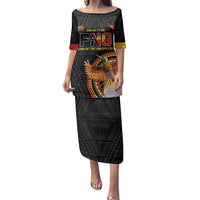 Papua New Guinea Tok Pisin Wik Family Matching Puletasi and Hawaiian Shirt Land Of The Unexpected LT05 Mom's Dress Black - Polynesian Pride