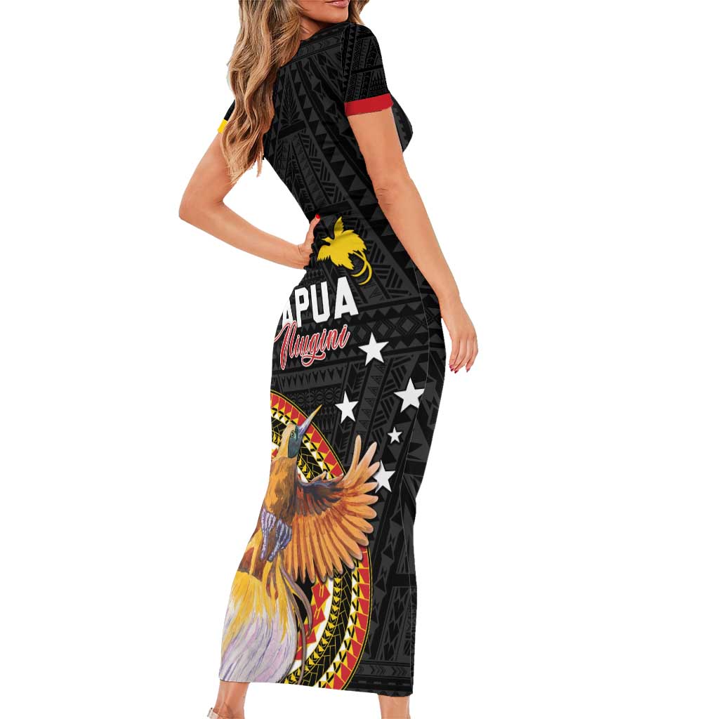 Papua New Guinea Tok Pisin Wik Family Matching Short Sleeve Bodycon Dress and Hawaiian Shirt Land Of The Unexpected LT05 - Polynesian Pride