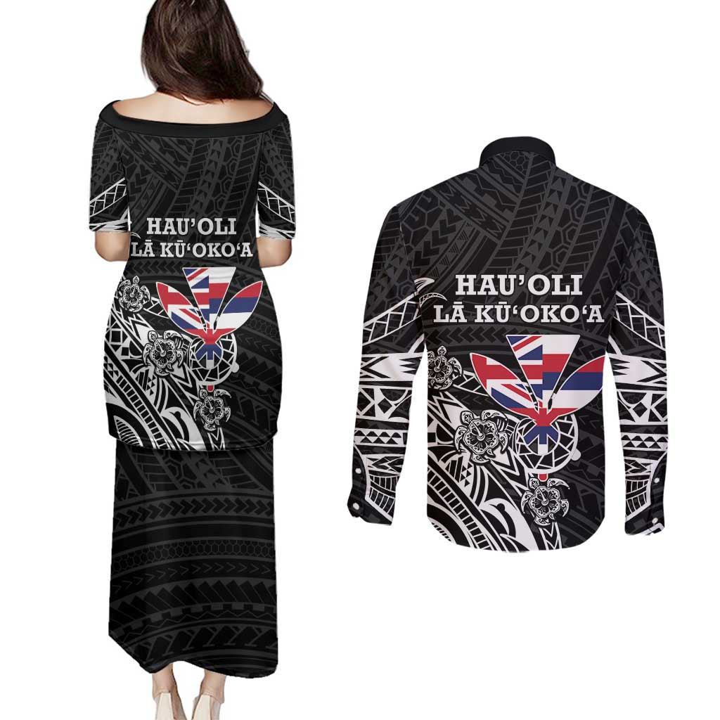 Hawaii November 28th Is My Independence Day Couples Matching Puletasi and Long Sleeve Button Shirt