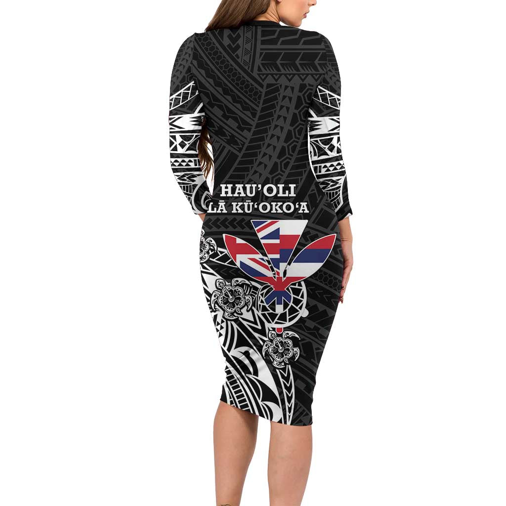 Hawaii November 28th Is My Independence Day Family Matching Long Sleeve Bodycon Dress and Hawaiian Shirt LT05 - Polynesian Pride
