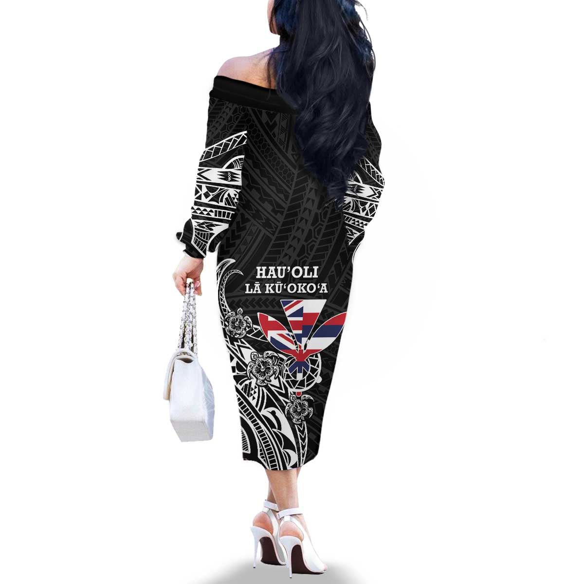 Hawaii November 28th Is My Independence Day Family Matching Off The Shoulder Long Sleeve Dress and Hawaiian Shirt LT05 - Polynesian Pride