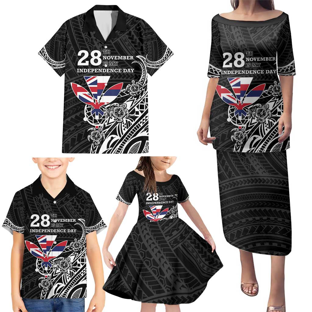 Hawaii November 28th Is My Independence Day Family Matching Puletasi and Hawaiian Shirt LT05 - Polynesian Pride