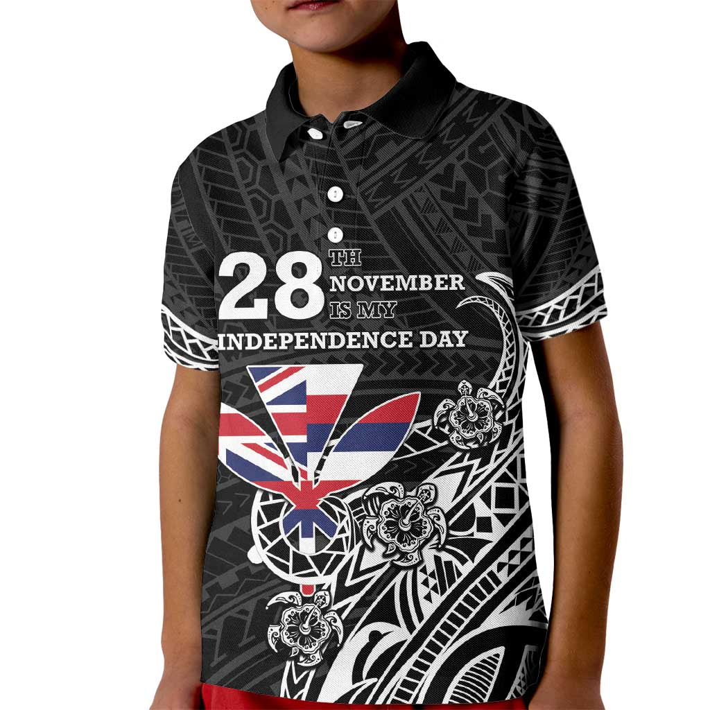 Hawaii November 28th Is My Independence Day Kid Polo Shirt