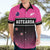 Custom New Zealand Women Cricket Hawaiian Shirt Pink Simple Style