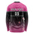 Custom New Zealand Women Cricket Long Sleeve Shirt Pink Simple Style