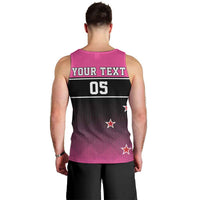 Custom New Zealand Women Cricket Men Tank Top Pink Simple Style