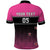 Custom New Zealand Women Cricket Polo Shirt Pink Simple Style