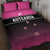 New Zealand Women Cricket Quilt Bed Set Pink Simple Style