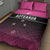 New Zealand Women Cricket Quilt Bed Set Pink Simple Style