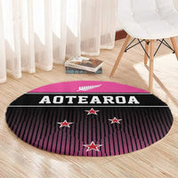 New Zealand Women Cricket Round Carpet Pink Simple Style