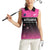 Custom New Zealand Women Cricket Women Sleeveless Polo Shirt Pink Simple Style