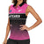 Custom New Zealand Women Cricket Women Sleeveless Polo Shirt Pink Simple Style