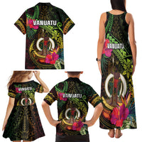 Vanuatu Family Matching Tank Maxi Dress and Hawaiian Shirt Be Strong Pray For Port Vila