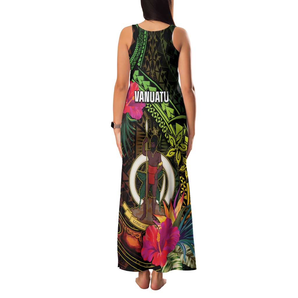 Vanuatu Family Matching Tank Maxi Dress and Hawaiian Shirt Be Strong Pray For Port Vila