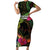 Vanuatu Short Sleeve Bodycon Dress Be Strong Pray For Port Vila