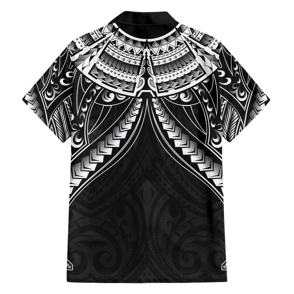 New Zealand Morepork Family Matching Short Sleeve Bodycon Dress and Hawaiian Shirt Maori Pattern Black