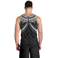 New Zealand Morepork Men Tank Top Maori Pattern Black