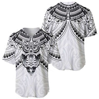 New Zealand Morepork Baseball Jersey Maori Pattern White