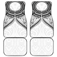 New Zealand Morepork Car Mats Maori Pattern White