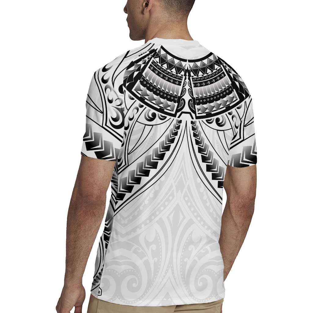 New Zealand Morepork Rugby Jersey Maori Pattern White