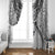 New Zealand Morepork Window Curtain Maori Pattern White