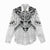 New Zealand Morepork Women Casual Shirt Maori Pattern White