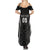 Custom Fiji Rugby Summer Maxi Dress Fijian Warrior Black