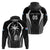 Custom Fiji Rugby Zip Hoodie Fijian Warrior Black