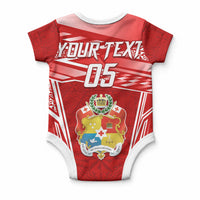 Custom Tonga Rugby Baby Onesie Kupesi Ngatu Pattern LT05 - Polynesian Pride