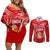 Custom Tonga Rugby Couples Matching Off Shoulder Short Dress and Long Sleeve Button Shirt Kupesi Ngatu Pattern