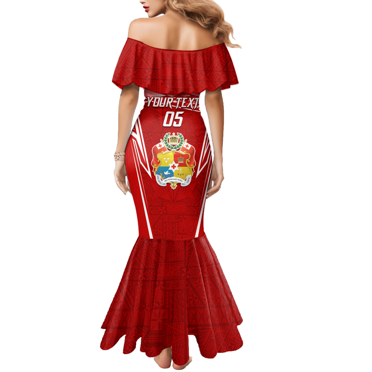 Custom Tonga Rugby Family Matching Mermaid Dress and Hawaiian Shirt Kupesi Ngatu Pattern