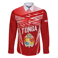 Custom Tonga Rugby Family Matching Off The Shoulder Long Sleeve Dress and Hawaiian Shirt Kupesi Ngatu Pattern