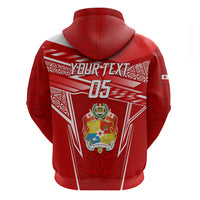 Custom Tonga Rugby Hoodie Kupesi Ngatu Pattern