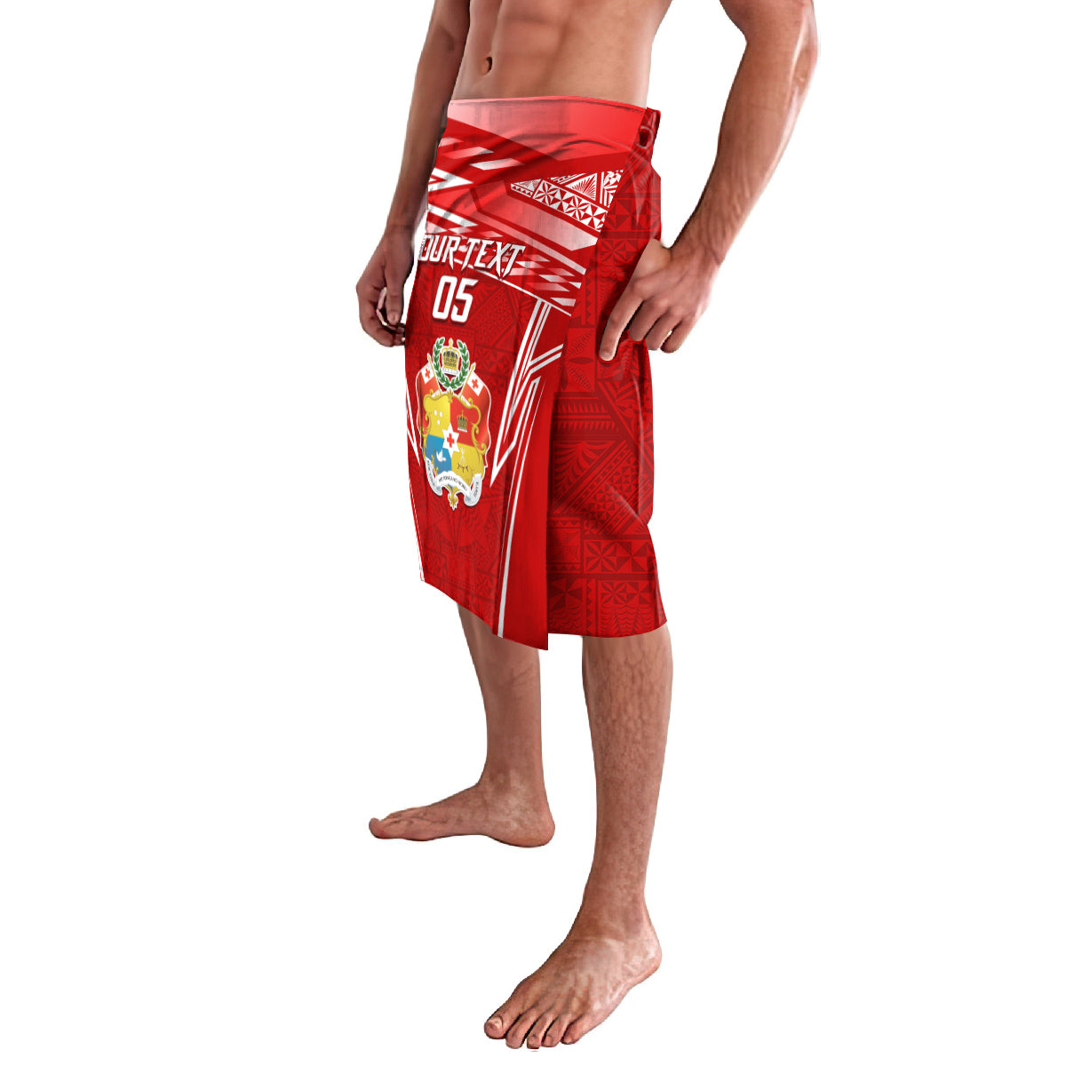 Custom Tonga Rugby Lavalava Kupesi Ngatu Pattern