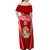 Custom Tonga Rugby Off Shoulder Maxi Dress Kupesi Ngatu Pattern